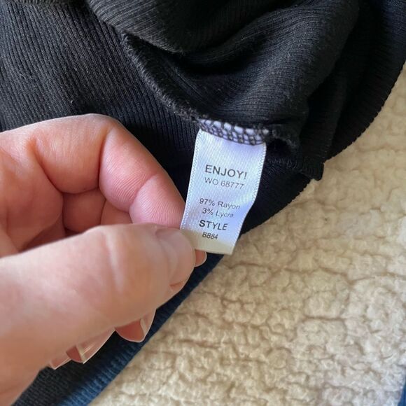 Michael Stars Ribbed Turtleneck Black OS - Picture 6 of 7